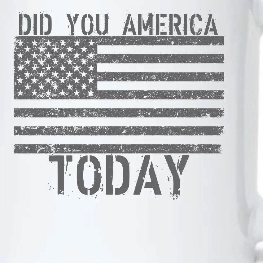 Did You America Today Distressed USA Flag Black Color Changing Mug