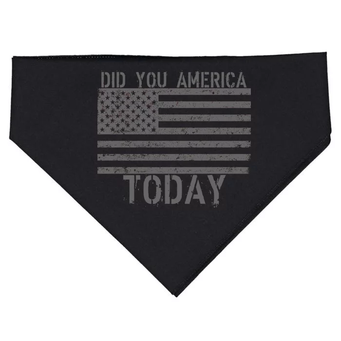 Did You America Today Distressed USA Flag USA-Made Doggie Bandana