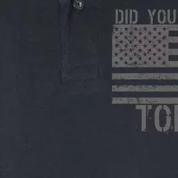 Did You America Today Distressed USA Flag Softstyle Adult Sport Polo