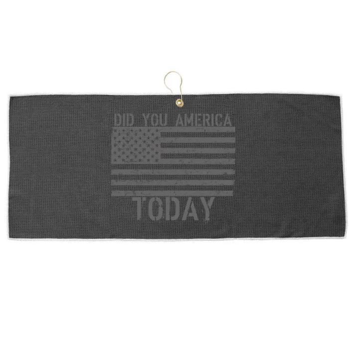 Did You America Today Distressed USA Flag Large Microfiber Waffle Golf Towel