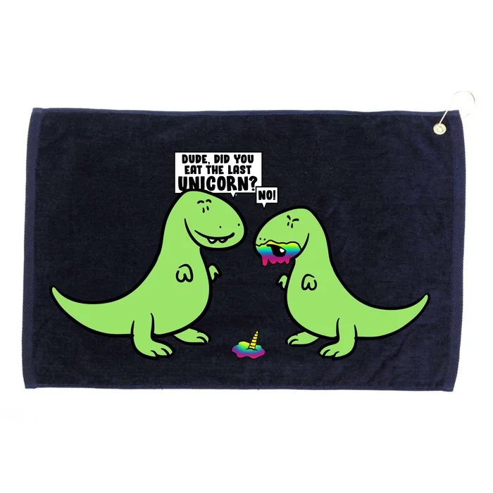 Did You Eat The Last Unicorn? Dinosaur Grommeted Golf Towel