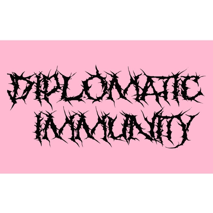 Diplomatic Immunity Bumper Sticker