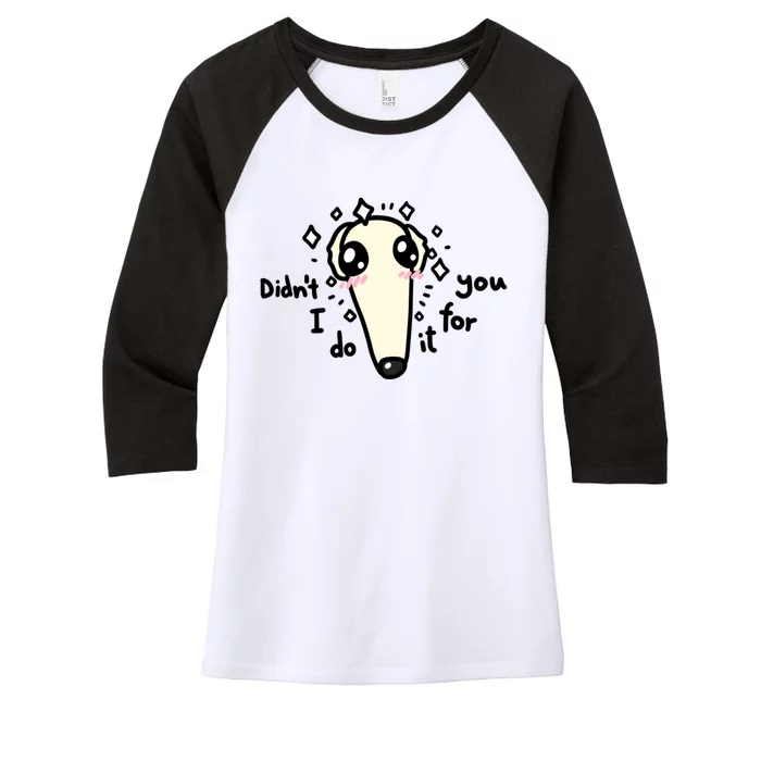 Didn't I Do It For You Borzoi Dog Meme Women's Tri-Blend 3/4-Sleeve Raglan Shirt