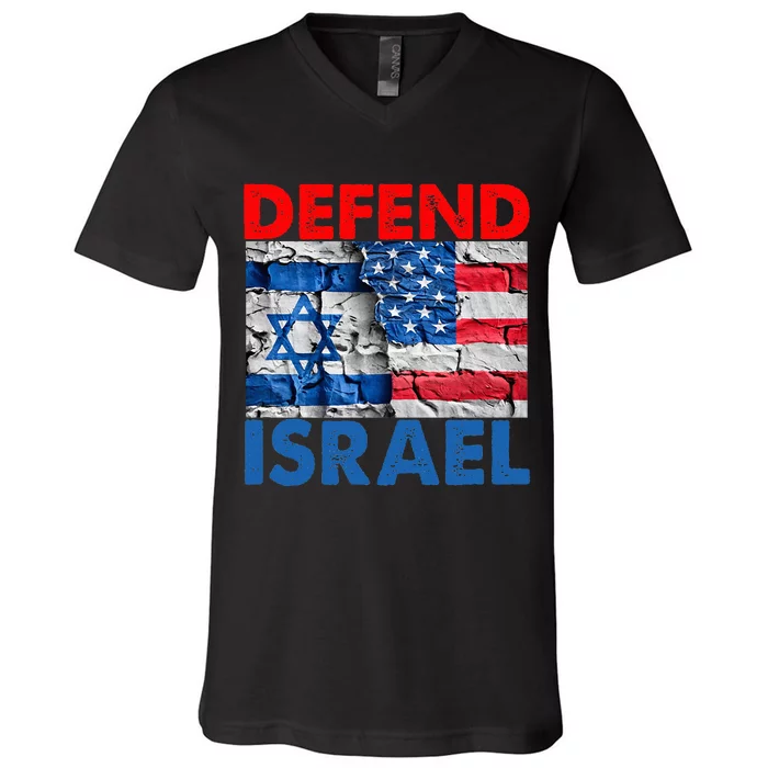 Defend Israel V-Neck T-Shirt