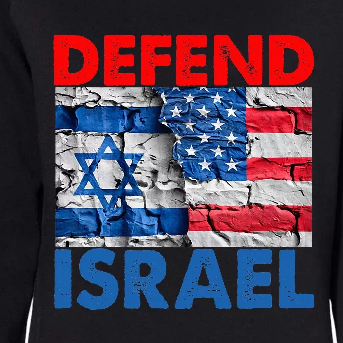 Defend Israel Womens California Wash Sweatshirt