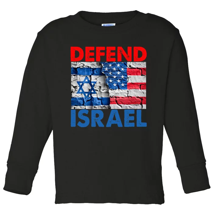 Defend Israel Toddler Long Sleeve Shirt