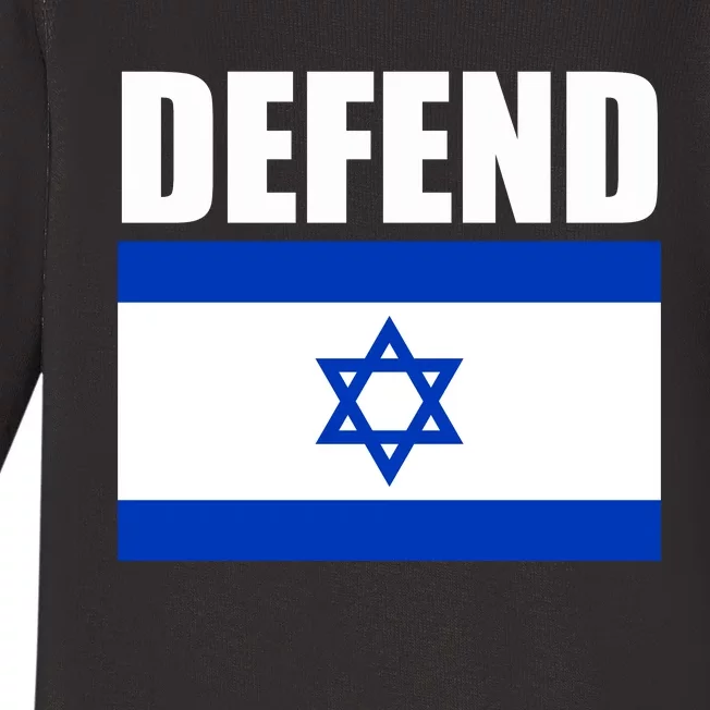 Defend Israel Baby Long Sleeve Bodysuit