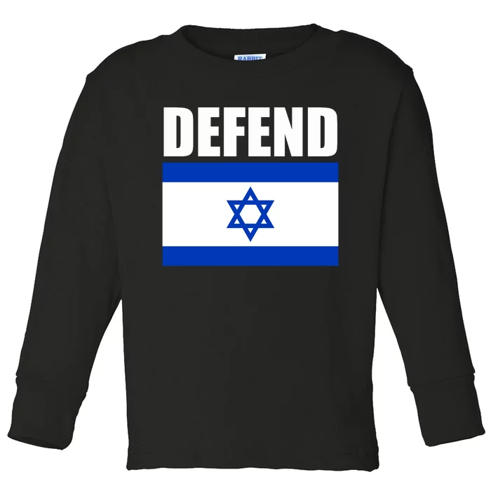 Defend Israel Toddler Long Sleeve Shirt