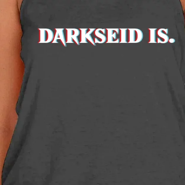 Darkseid Is Women's Knotted Racerback Tank