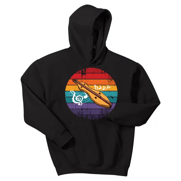 Dulcimer Instrument Kids Hoodie