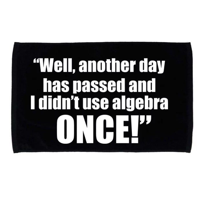 Didn't Use Algebra Today Math Irrelevance Funny Microfiber Hand Towel