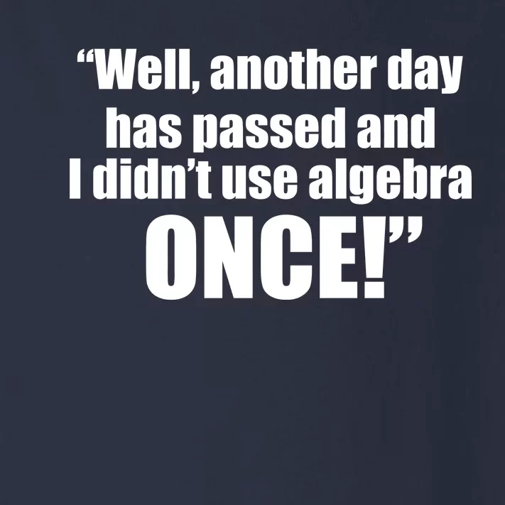 Didn't Use Algebra Today Math Irrelevance Funny Toddler Long Sleeve Shirt