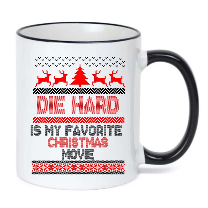 Die Hard Is My Favorite Movie Ugly Christmas Black Color Changing Mug