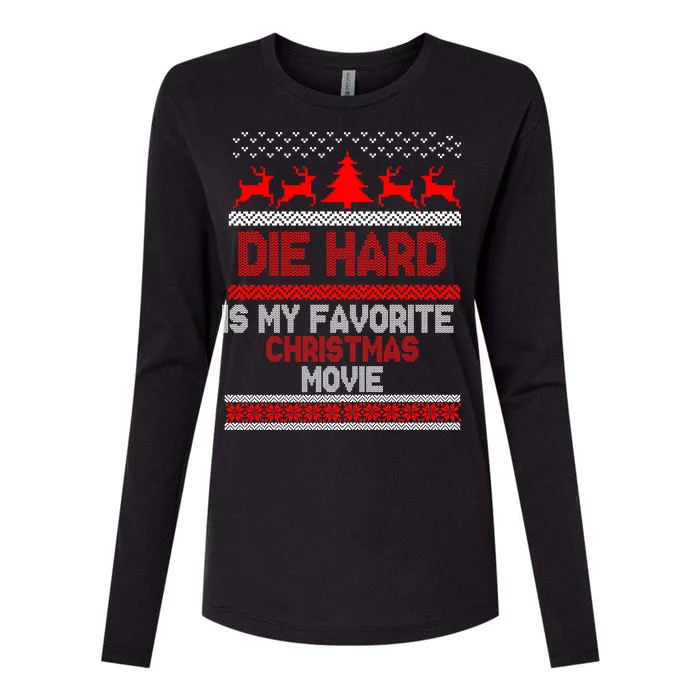 Die Hard Is My Favorite Movie Ugly Christmas Womens Cotton Relaxed Long Sleeve T-Shirt