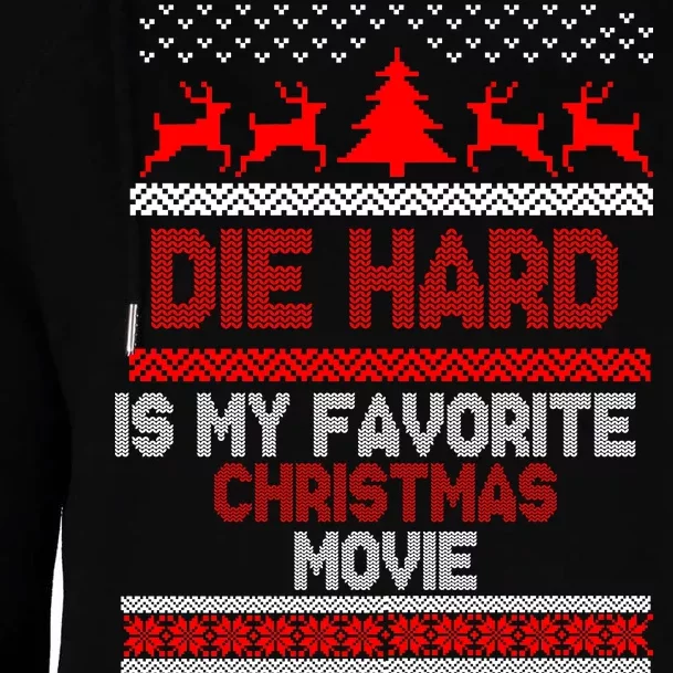 Die Hard Is My Favorite Movie Ugly Christmas Womens Funnel Neck Pullover Hood