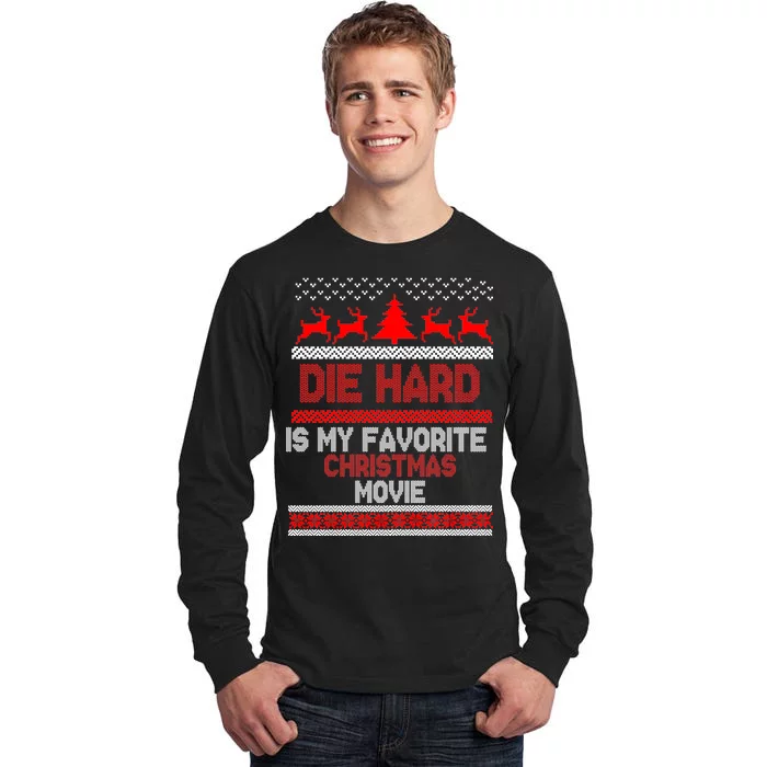 Die Hard Is My Favorite Movie Ugly Christmas Tall Long Sleeve T-Shirt