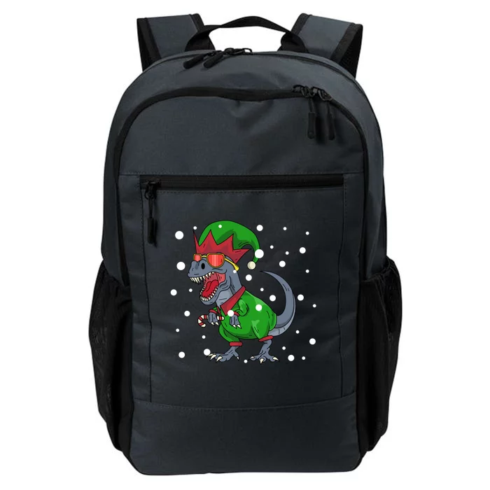 Dinosaur In Elf Costume Christmas Gnome Trex Gift Daily Commute Backpack