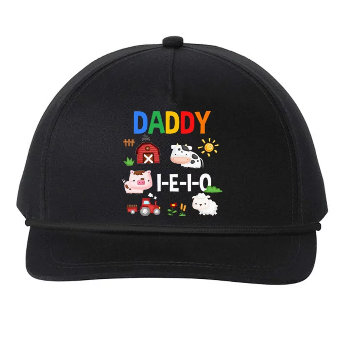 Daddy I E I O Farm Party 3rd Birthday Snapback Five-Panel Rope Hat