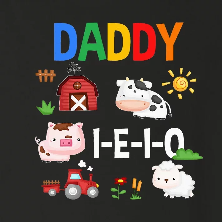 Daddy I E I O Farm Party 3rd Birthday Toddler Long Sleeve Shirt