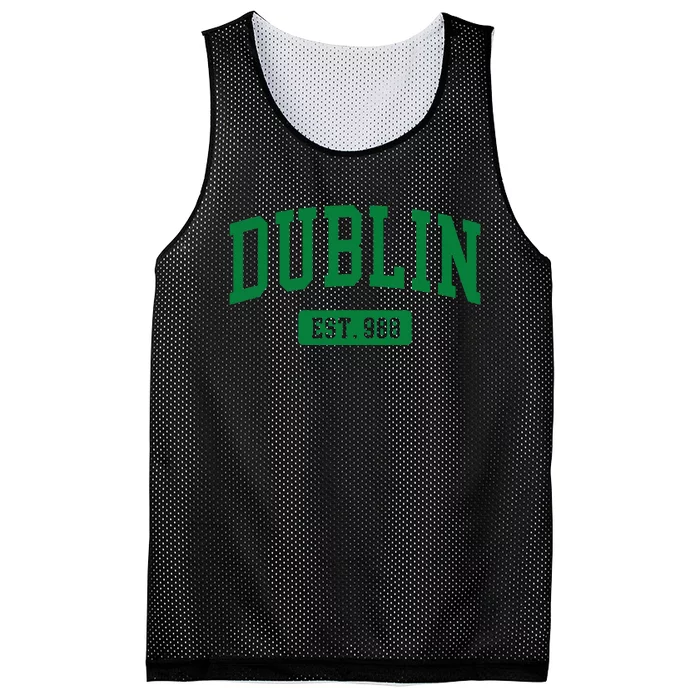 Dublin Ireland Est. 988 Irish Vintage Mesh Reversible Basketball Jersey Tank