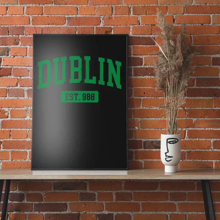 Dublin Ireland Est. 988 Irish Vintage Poster