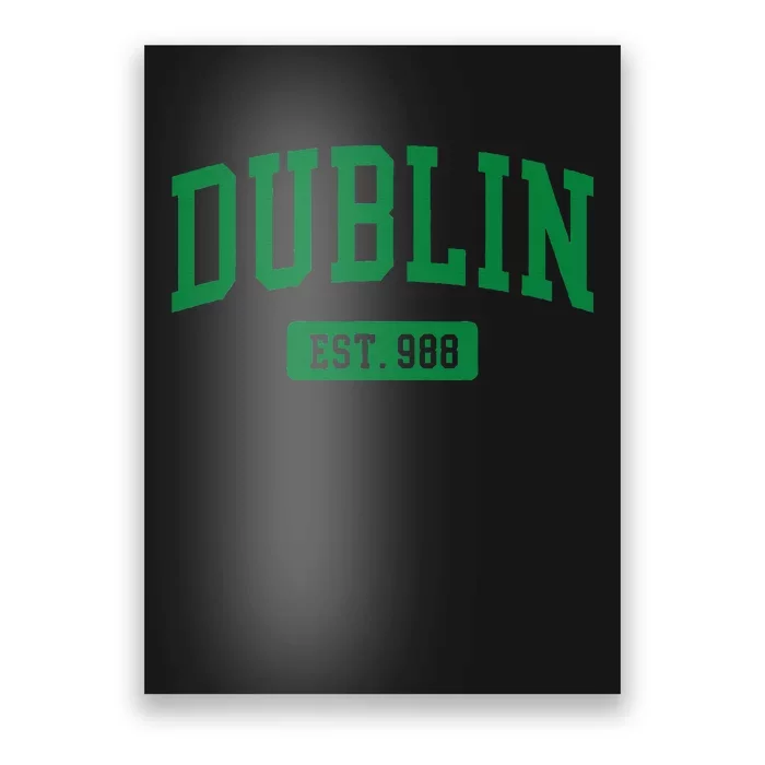 Dublin Ireland Est. 988 Irish Vintage Poster