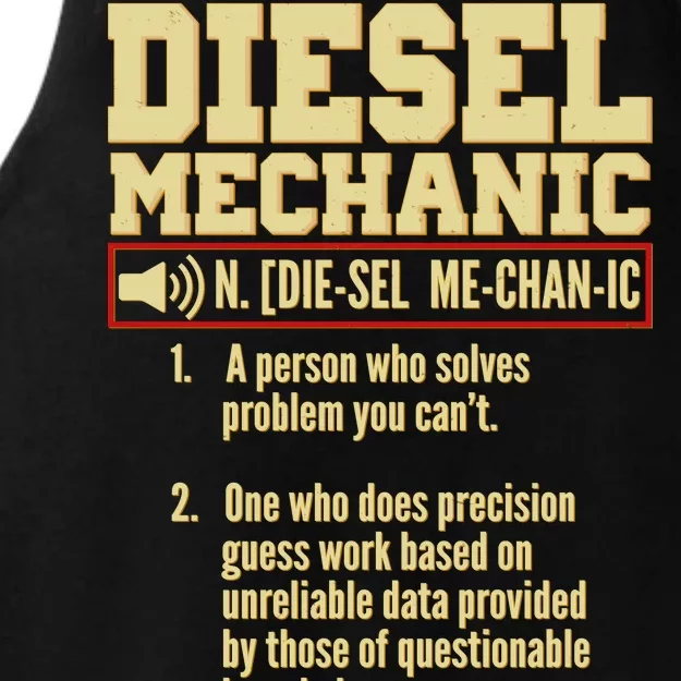 Diesel Mechanic Ladies Tri-Blend Wicking Tank