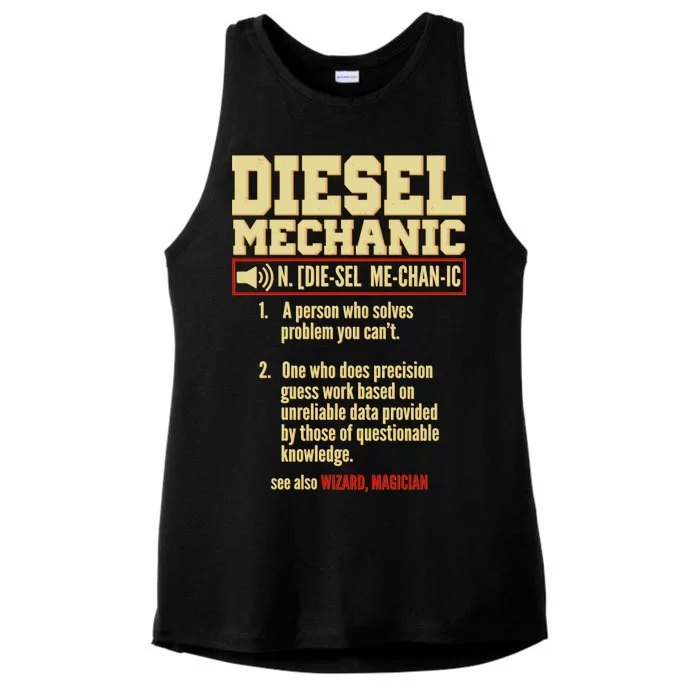 Diesel Mechanic Ladies Tri-Blend Wicking Tank