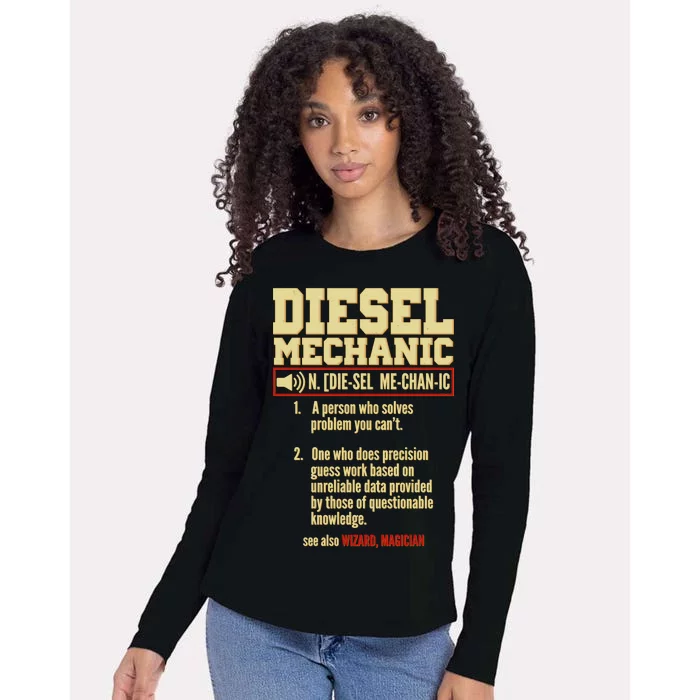 Diesel Mechanic Womens Cotton Relaxed Long Sleeve T-Shirt