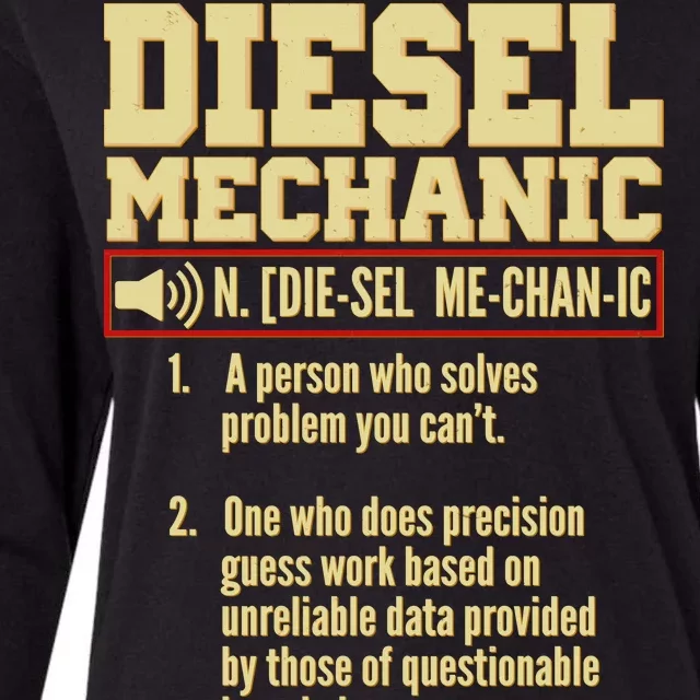 Diesel Mechanic Womens Cotton Relaxed Long Sleeve T-Shirt