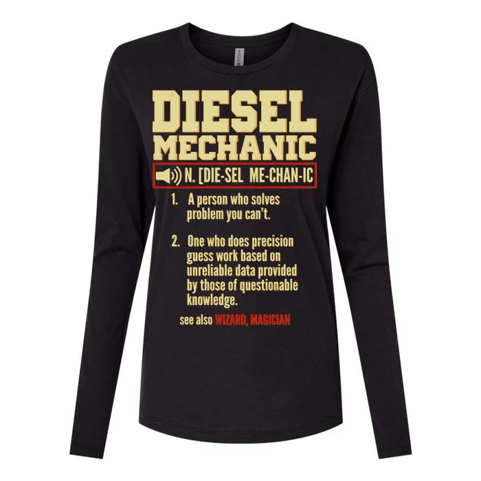 Diesel Mechanic Womens Cotton Relaxed Long Sleeve T-Shirt