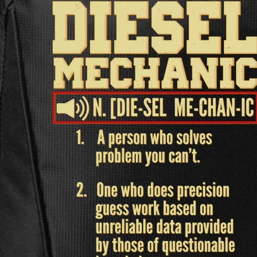 Diesel Mechanic City Backpack