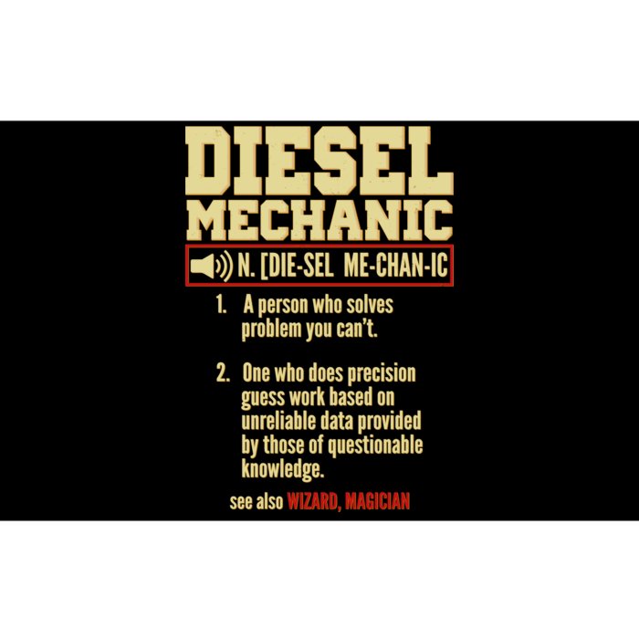 Diesel Mechanic Bumper Sticker