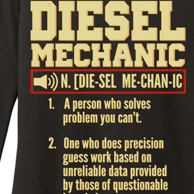 Diesel Mechanic Womens CVC Long Sleeve Shirt