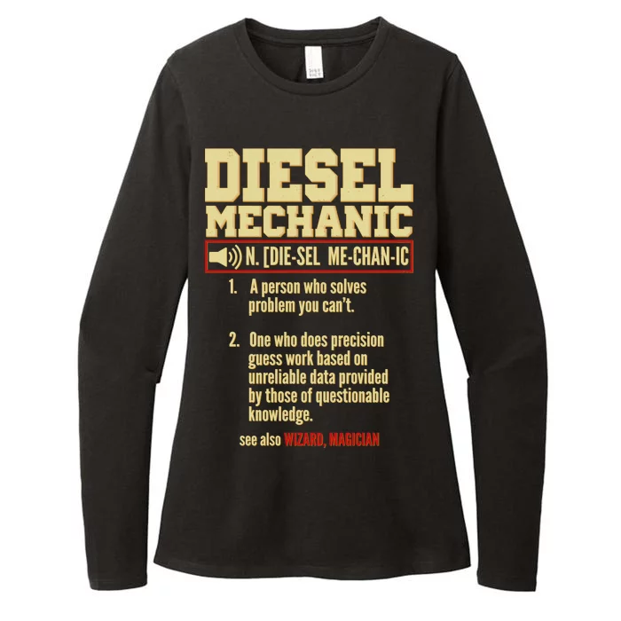 Diesel Mechanic Womens CVC Long Sleeve Shirt