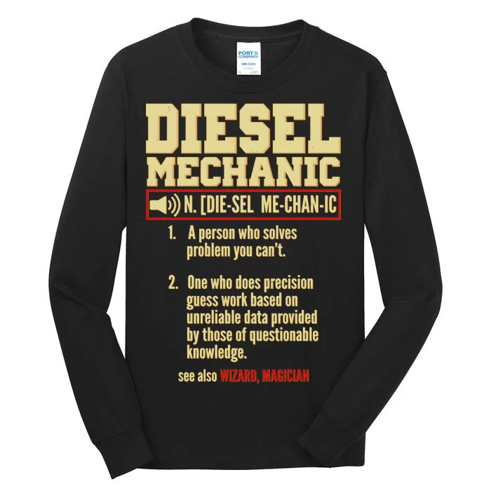 Diesel Mechanic Tall Long Sleeve T-Shirt