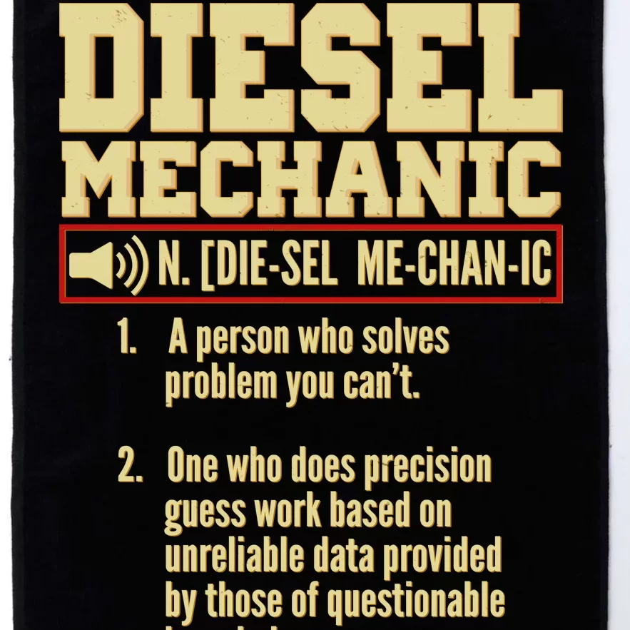 Diesel Mechanic Platinum Collection Golf Towel