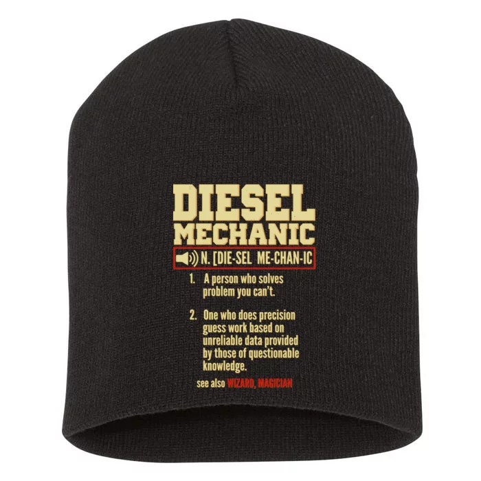 Diesel Mechanic Short Acrylic Beanie