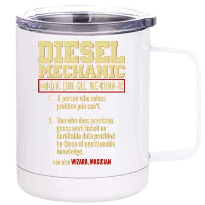 Diesel Mechanic Front & Back 12oz Stainless Steel Tumbler Cup