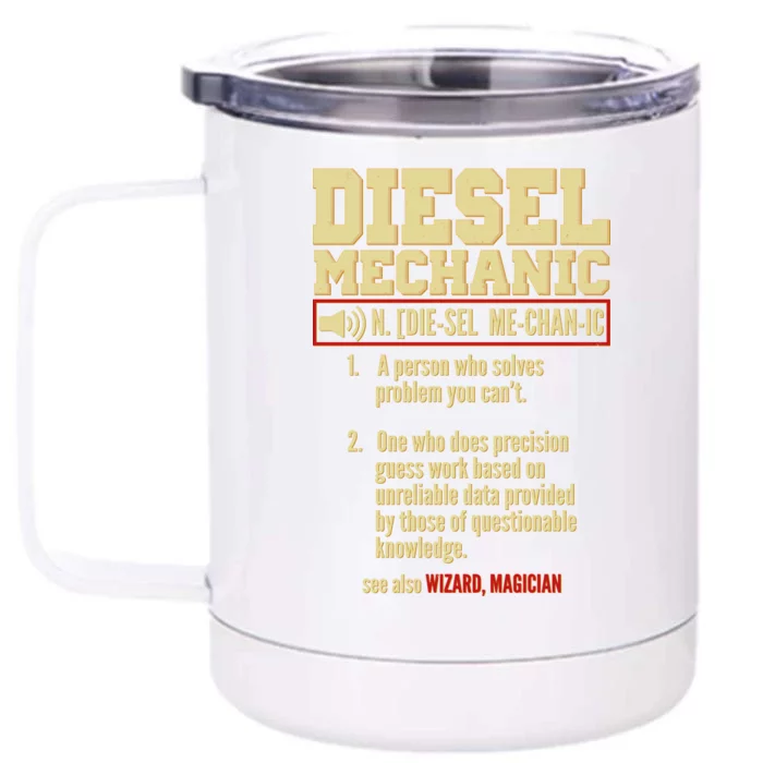 Diesel Mechanic Front & Back 12oz Stainless Steel Tumbler Cup