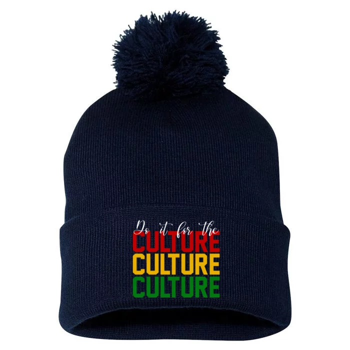 Do It For The Culture African American Pride Pom Pom 12in Knit Beanie