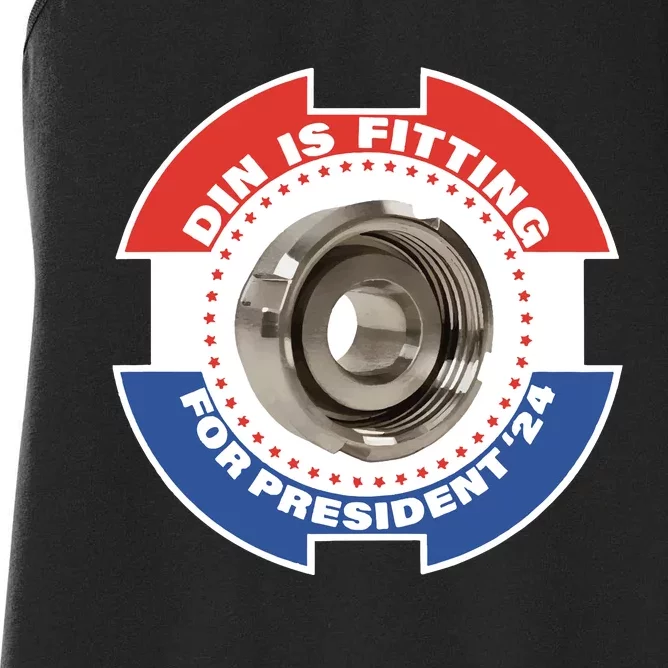 Din Is Fitting For President 24 Women's Racerback Tank