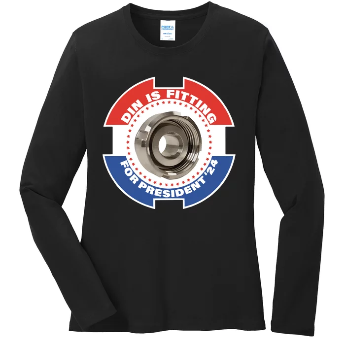 Din Is Fitting For President 24 Ladies Long Sleeve Shirt