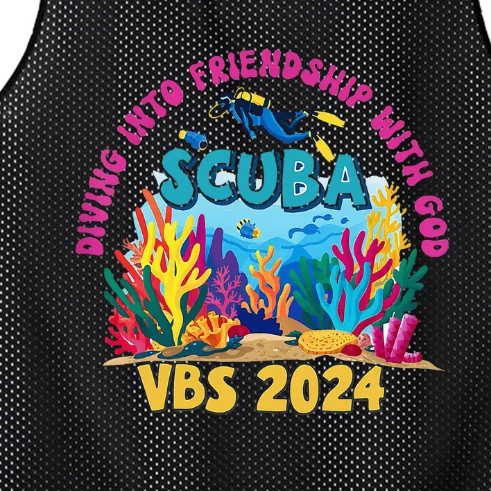 Diving Into Friendship With God Beach Scuba Vbs 2024 Mesh Reversible Basketball Jersey Tank