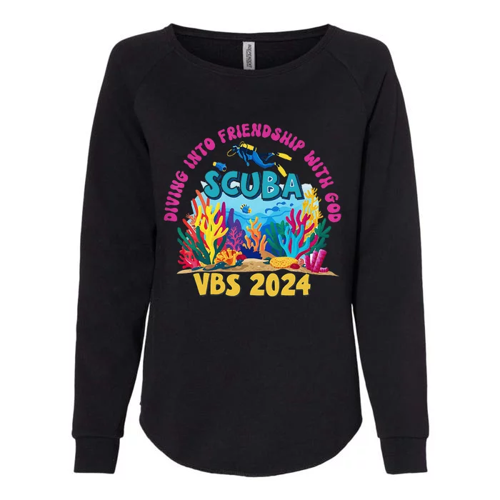 Diving Into Friendship With God Beach Scuba Vbs 2024 Womens California Wash Sweatshirt