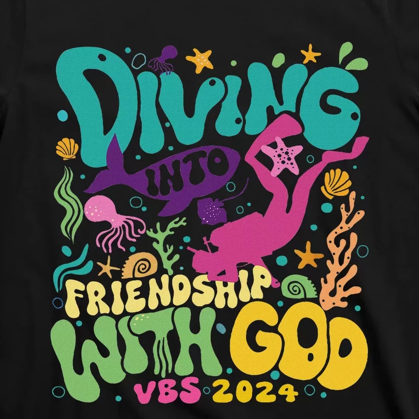 Diving Into Friendship With God Scuba Vbs 2024 Christian T-Shirt