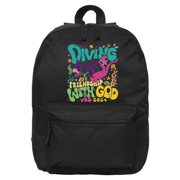 Diving Into Friendship With God Scuba Vbs 2024 Christian 16 in Basic Backpack