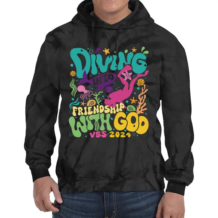 Diving Into Friendship With God Scuba Vbs 2024 Christian Tie Dye Hoodie