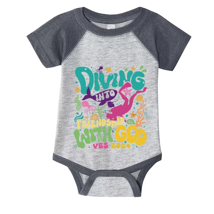 Diving Into Friendship With God Scuba Vbs 2024 Christian Infant Baby Jersey Bodysuit