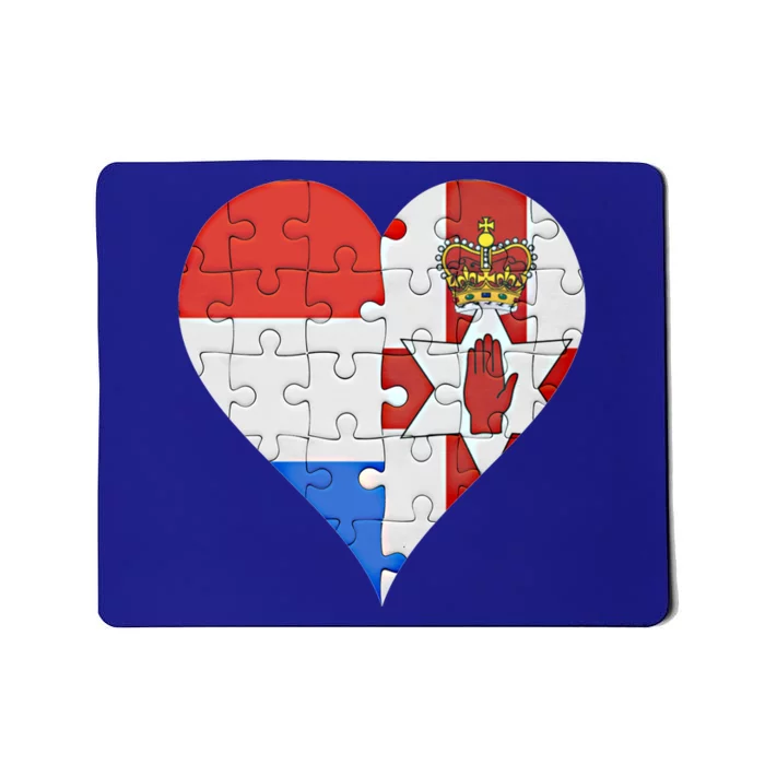 Dutch Irish Flag Heart Gift Mousepad